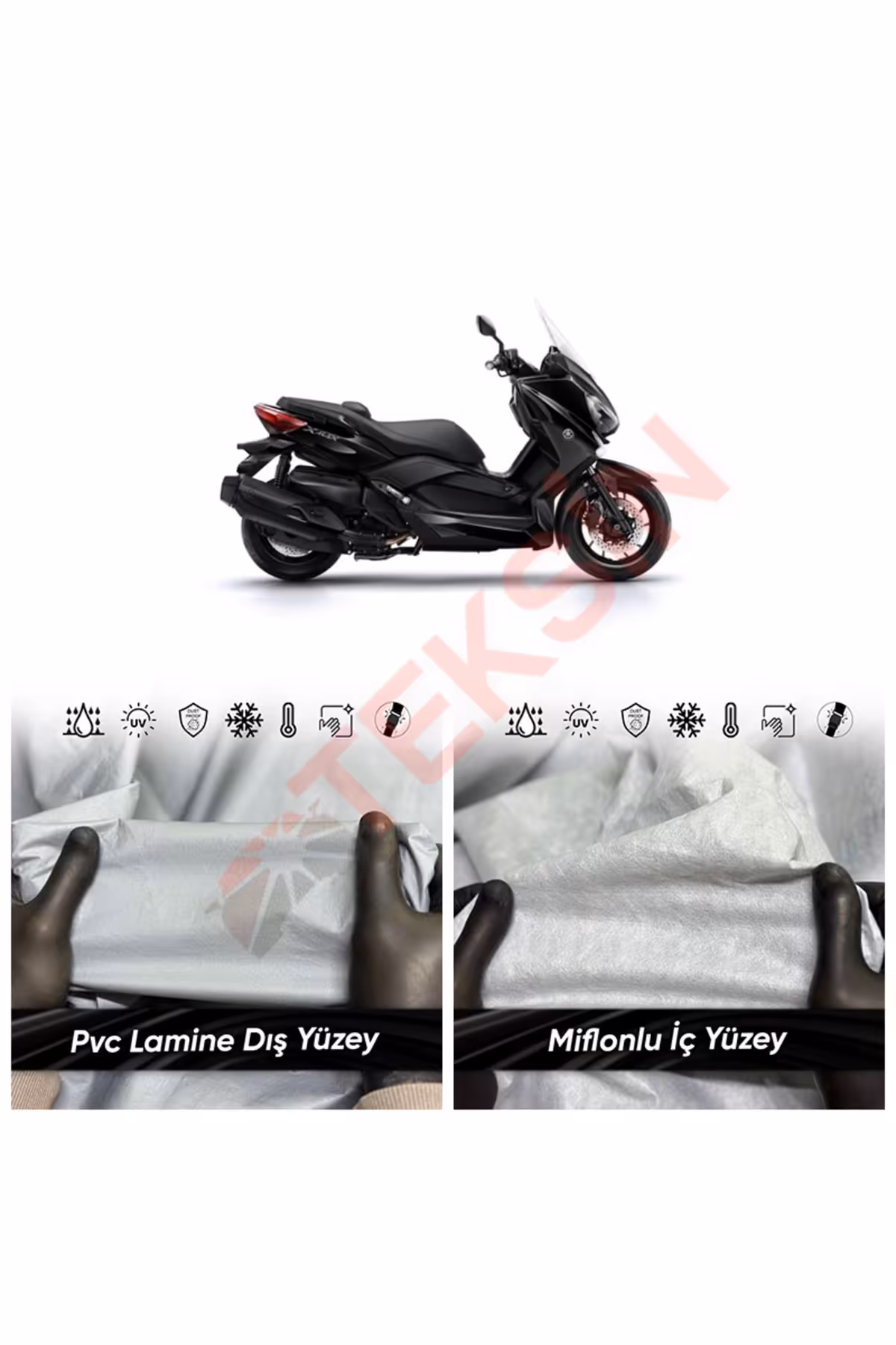 چادر موتورسیکلت YAMAHA X MAX 400 ABS MOTORCYCLE TARPAULIN ضد آب UV محافظت شده MIFLON MOTOR BRANDA ULTRASHOP