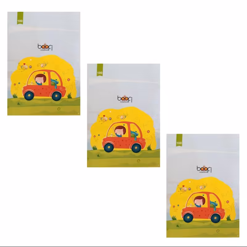 دفتر مشق 100 برگ بوفی مدل B-100 بسته 3 عددی 