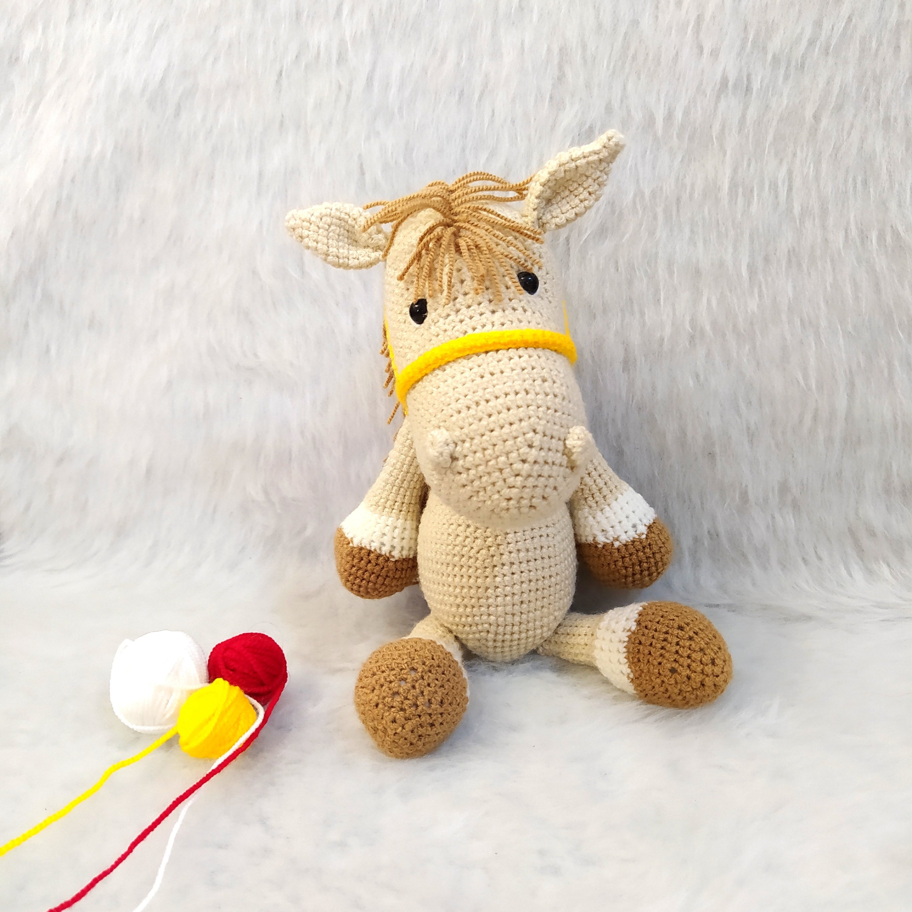 عروسک بافتنی الاغ بامزه ارتفاع 28سانت