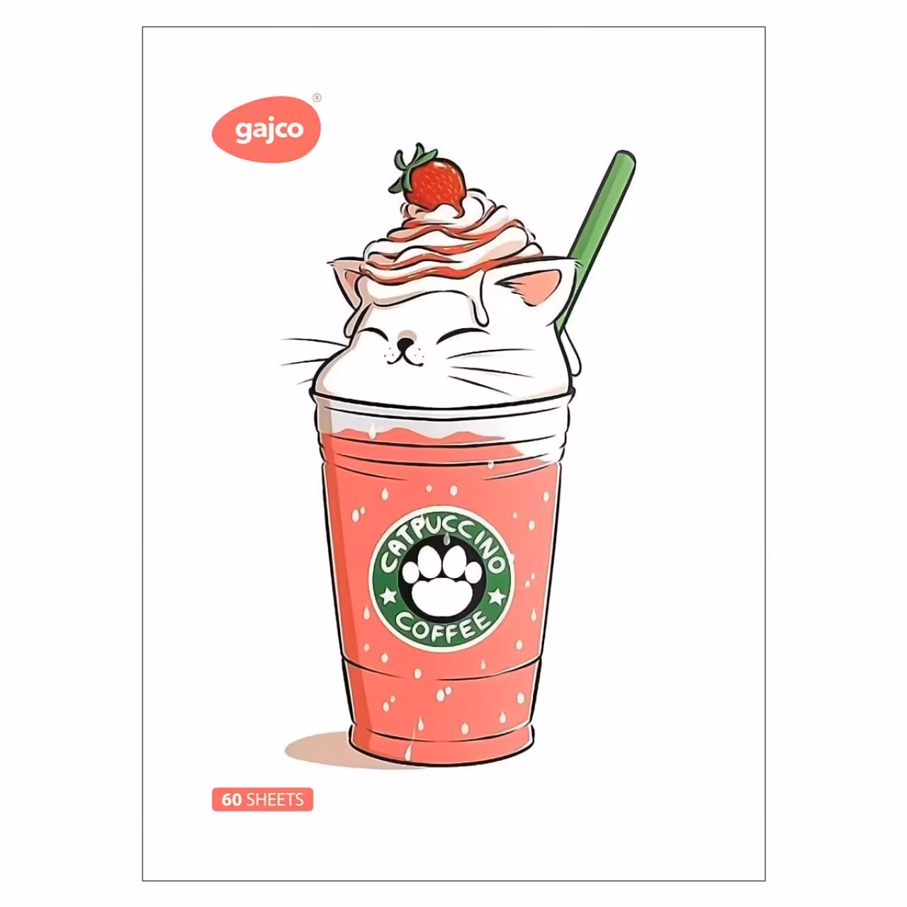 دفتر 60 برگ گاجکو طرح کت پوچینو با رایحه شکلات