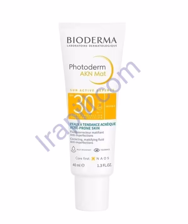 کرم ضد آفتاب فتودرم AKN MAT SPF30 بایودرما 40 میلی لیتر