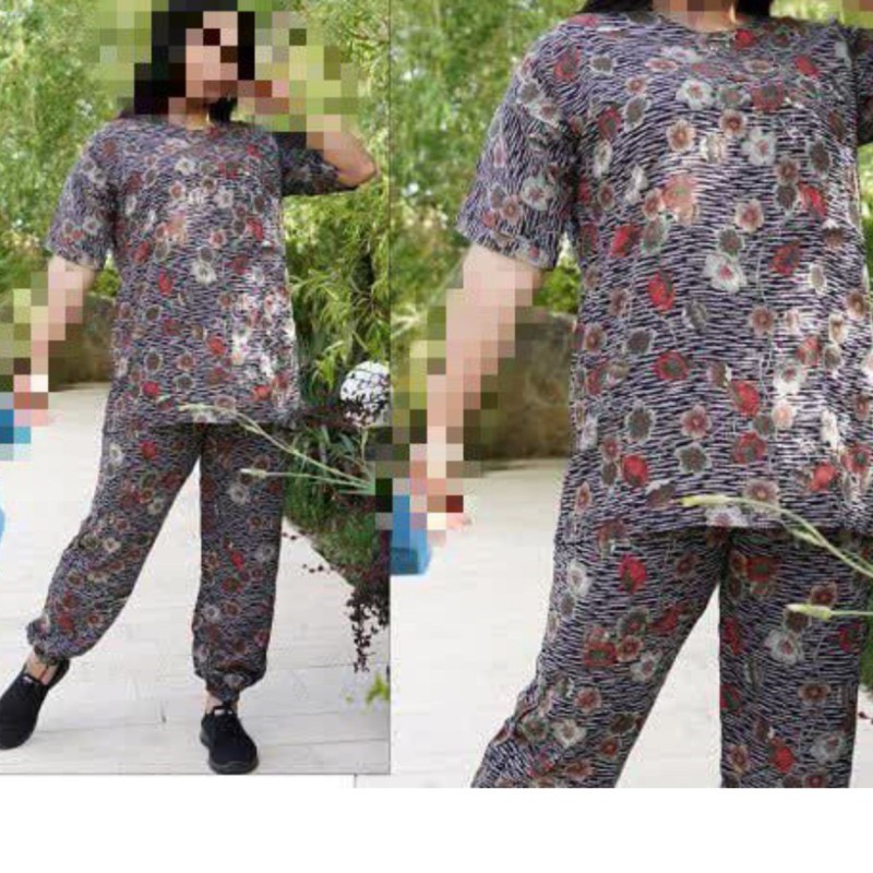 تیشرت وشلوار زنانه، جنس نخی، فری سایز از 38 تا46رنگ موجوده،ارسال رایگان به تمام نقاط کشورپوشاک زنانه نرگس2