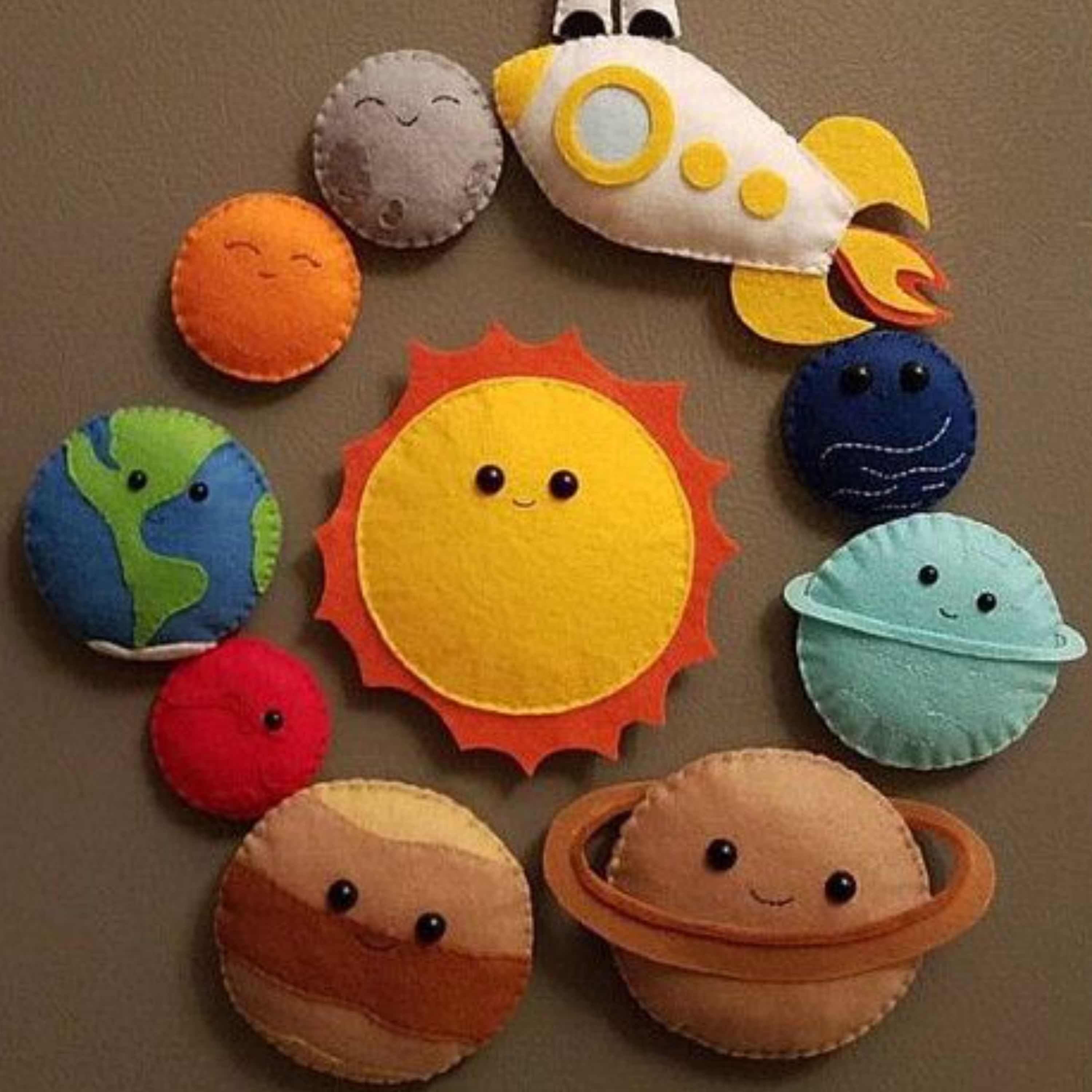 مگنت نمدی (طرح سیارات و خورشید و موشک ) 