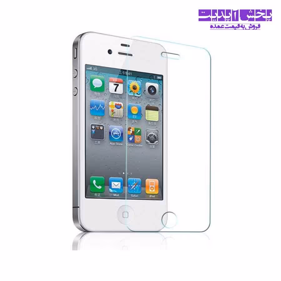 محافظ صفحه نمایش (گلس) ساده شیشه ای اپل iphone 4s