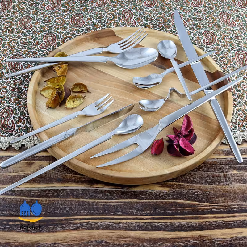 سرویس قاشق چنگال 143 پارچه SG - مدل harmoni - استیل براق