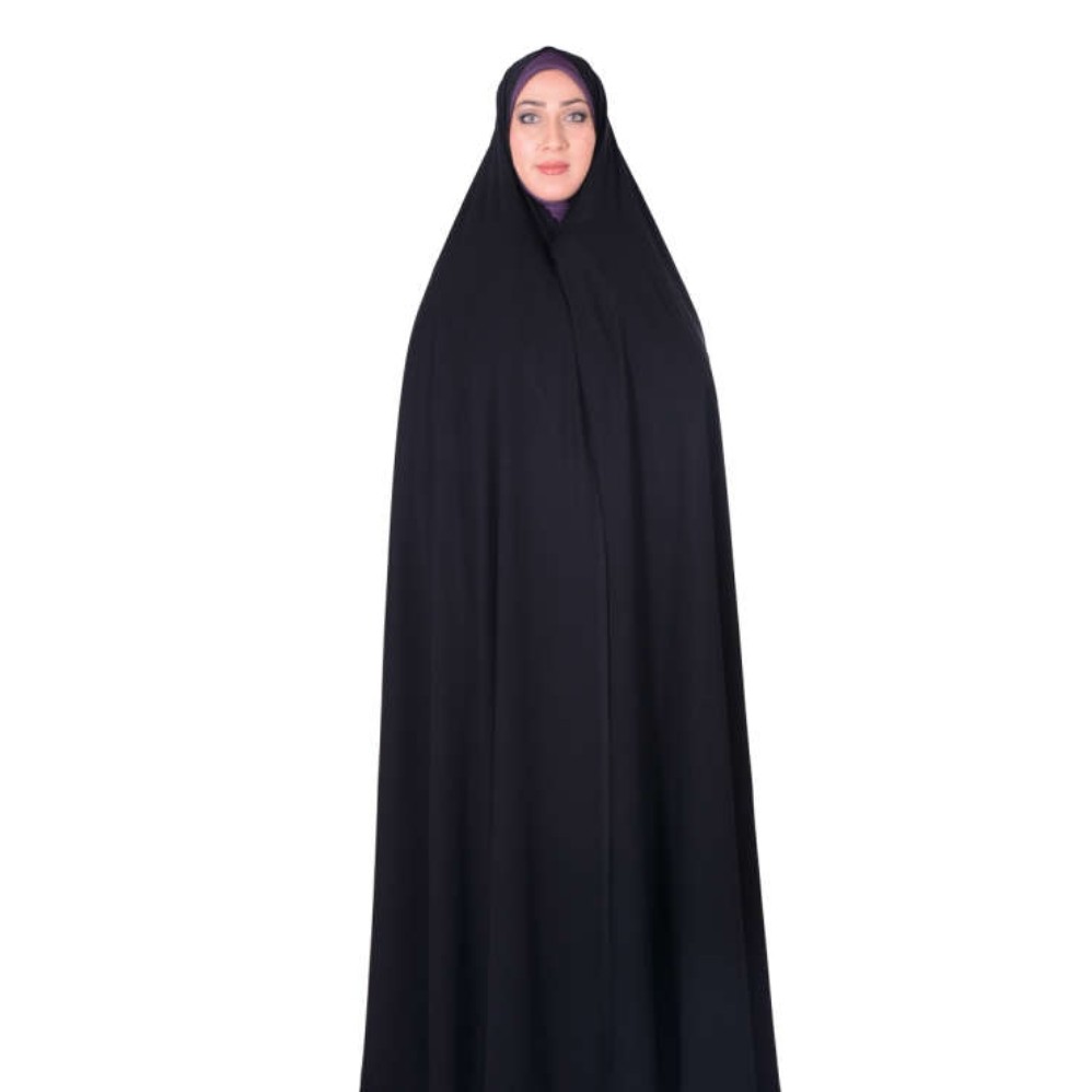چادر حریر ساده گرد ایرانی که سبک هست و نسبت به بقیه چادرها وزن خیلی کمتری داره