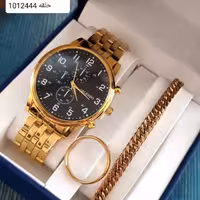 ست ساعت دستبند و حلقه مردانه جدید