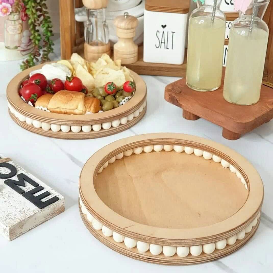 سینی سرو گرد مهره دار بزرگ
