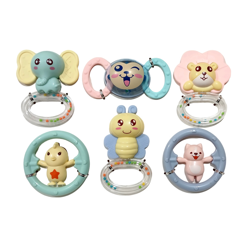 ست جغجغه دندانگیر 6 تکه طرح حیوانات هانگر Huanger