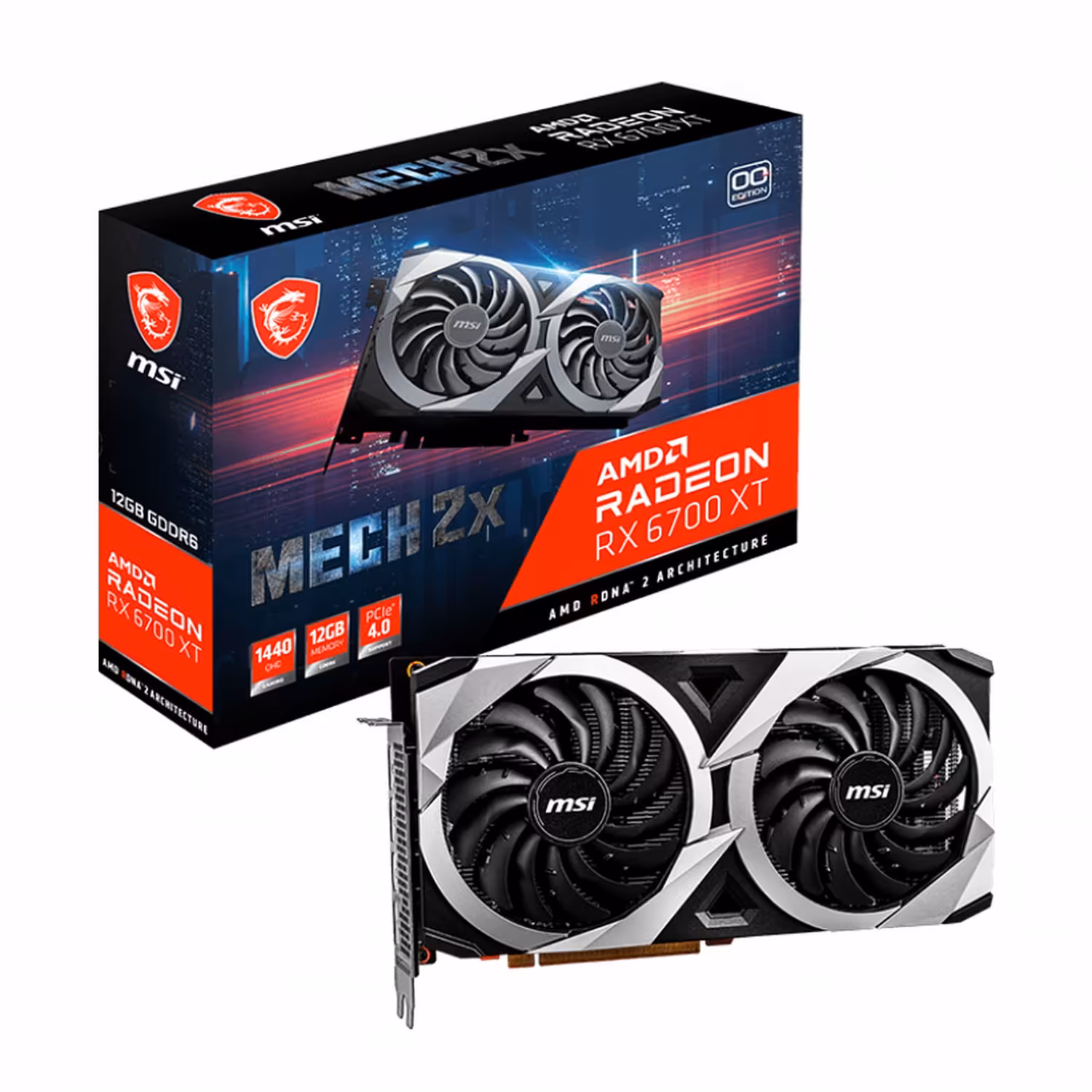 کارت گرافیک ام اس آی Radeon RX 6700 XT MECH 2X 12G OC