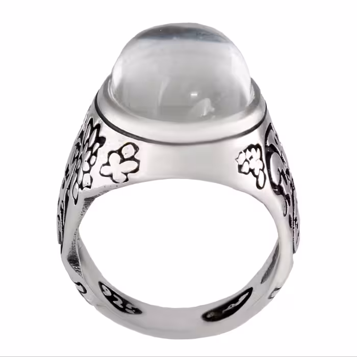 انگشتر نقره مردانه بازرگانی میلادی مدل در نجف رکاب سیاه قلم کد AM2974