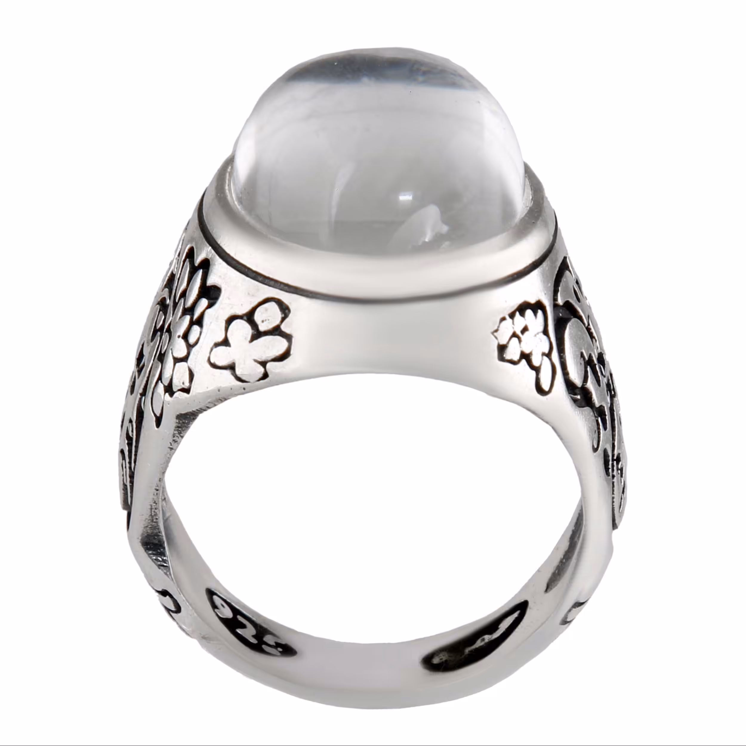 انگشتر نقره مردانه بازرگانی میلادی مدل در نجف رکاب سیاه قلم کد AM2974