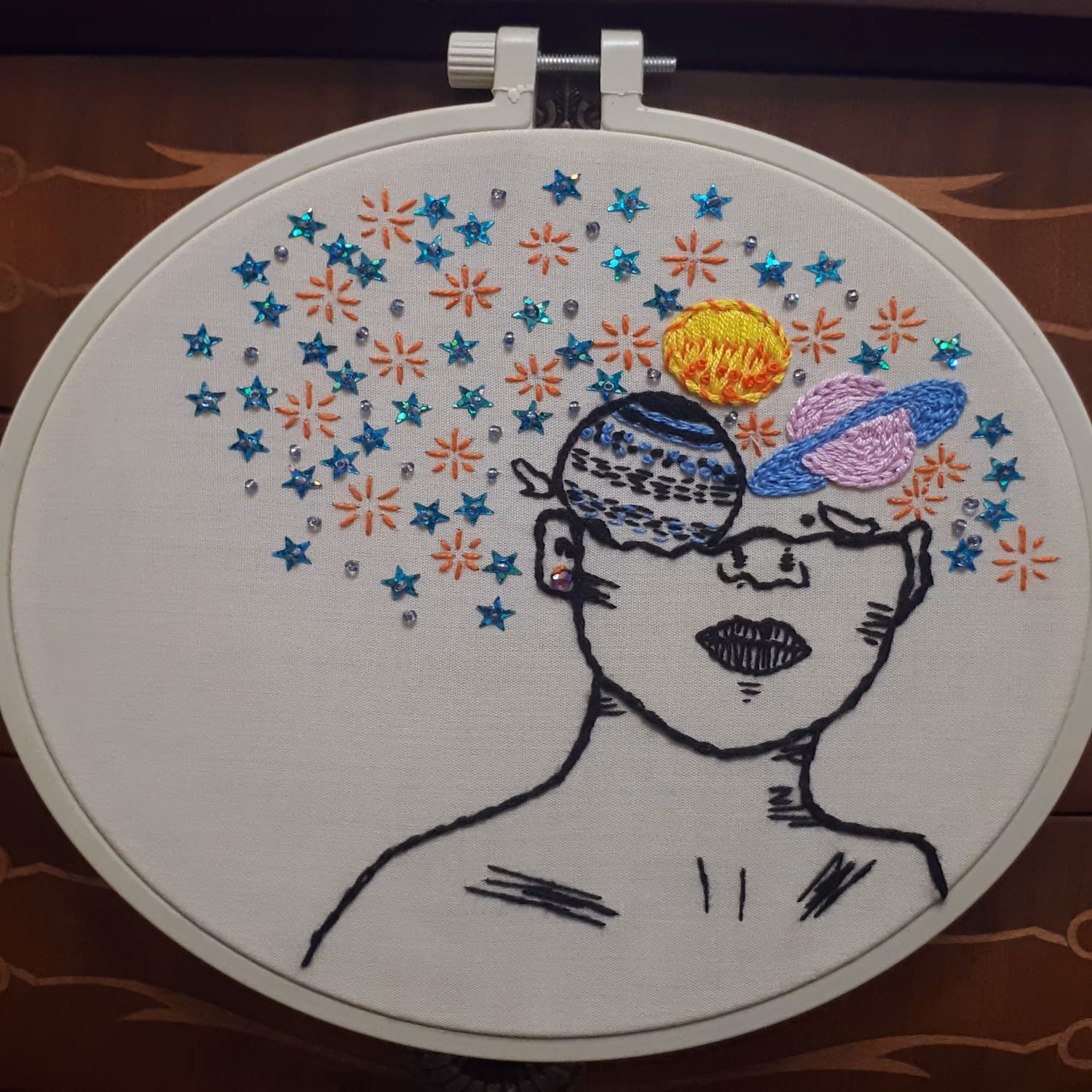 تابلو گلدوزی فضایی کد GOL089