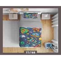 سرویس لحاف روتختی کودک یک نفره 5 تکه نوپه هوم Nopehome طرح فضانورد کد T5788