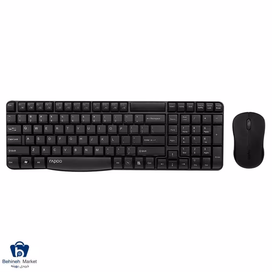 کیبورد و ماوس بی سیم رپو مدل X1810 با حروف فارسی