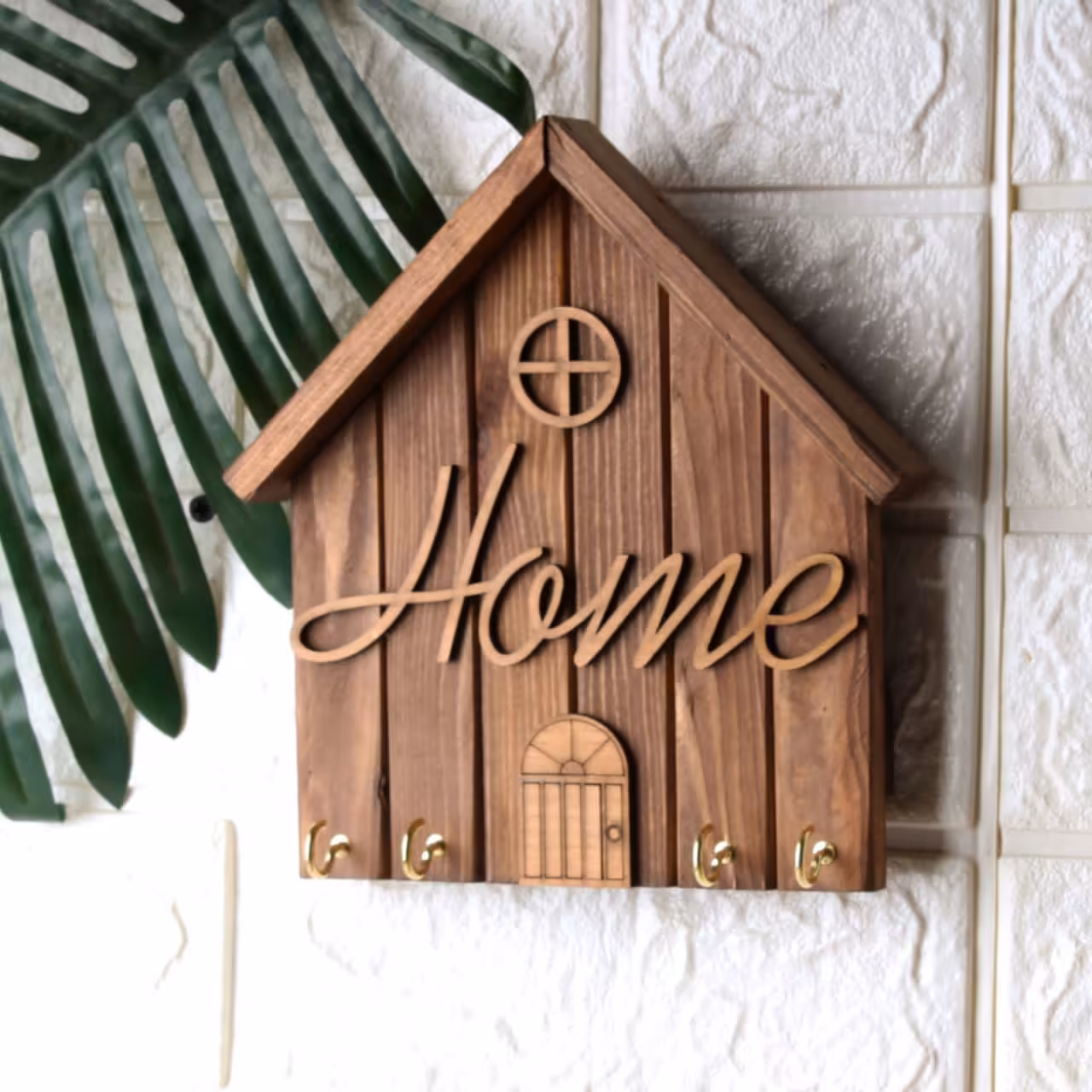 جا کلیدی چوبی طرح کلبه