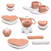 ست صبحانه خوری 17 پارچه آی سرام طرح ریتا مدل 4025
