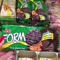 ببسکوییت گندمی form با لایه شکلات دارک محصول اتی ترکیه (دو بسته 50 گرمی*