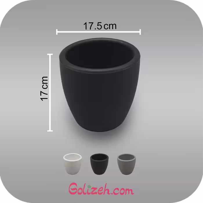 گلدان پلیمری- مدل گرد-سایز 17