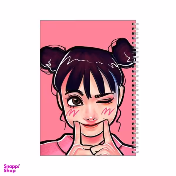 دفتر مشق 50 برگ بامبیلیپ طرح دختر چشمک زن کد 1204922