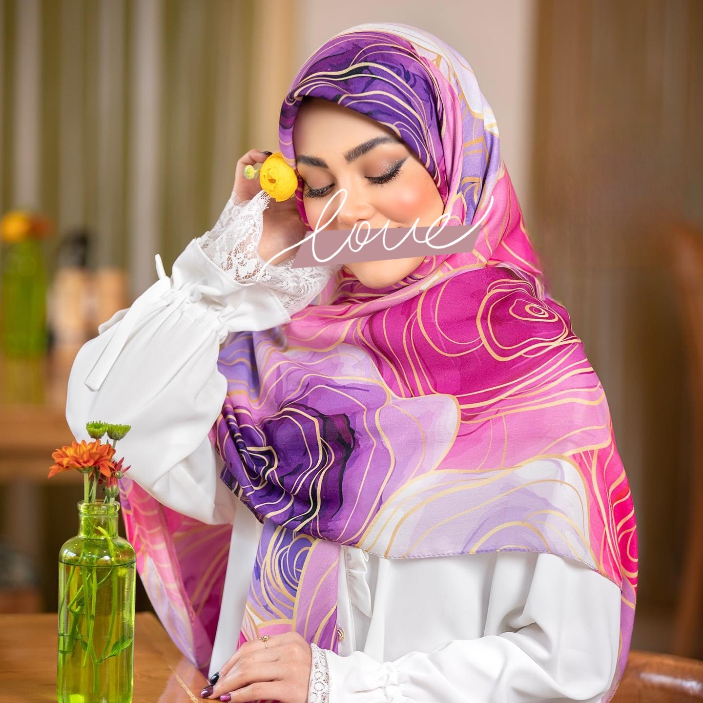 روسری گلد رز سوپر نخ ( کد 204)