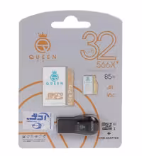 کارت حافظه microSDHC کوئین تک مدل 566X plus کلاس 10 استاندارد U3 سرعت 85MB/s به همراه آداپتور و رم ریدر ظرفیت 32 گیگابایت