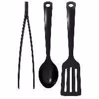 ست 3تایی کفگیر  و ملاقه و انبر  آیکیا مدل GNARP. مشکی. کدمحصول 303.358.41