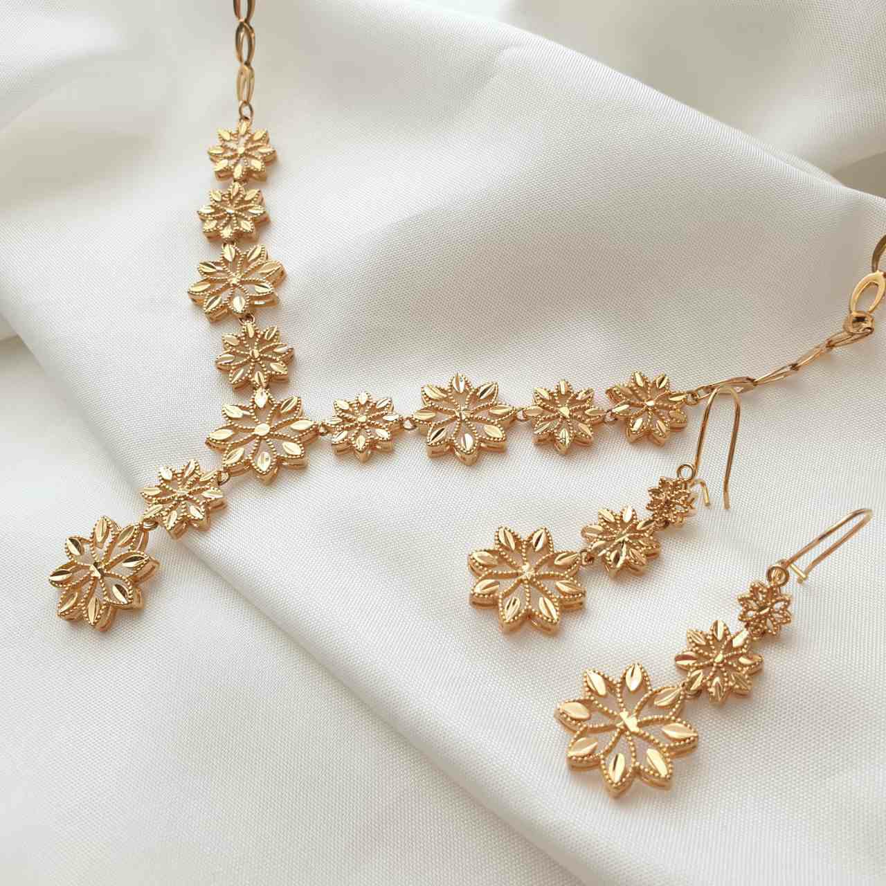 ست زیتونی  ابکاری طلا کیفیت عالی