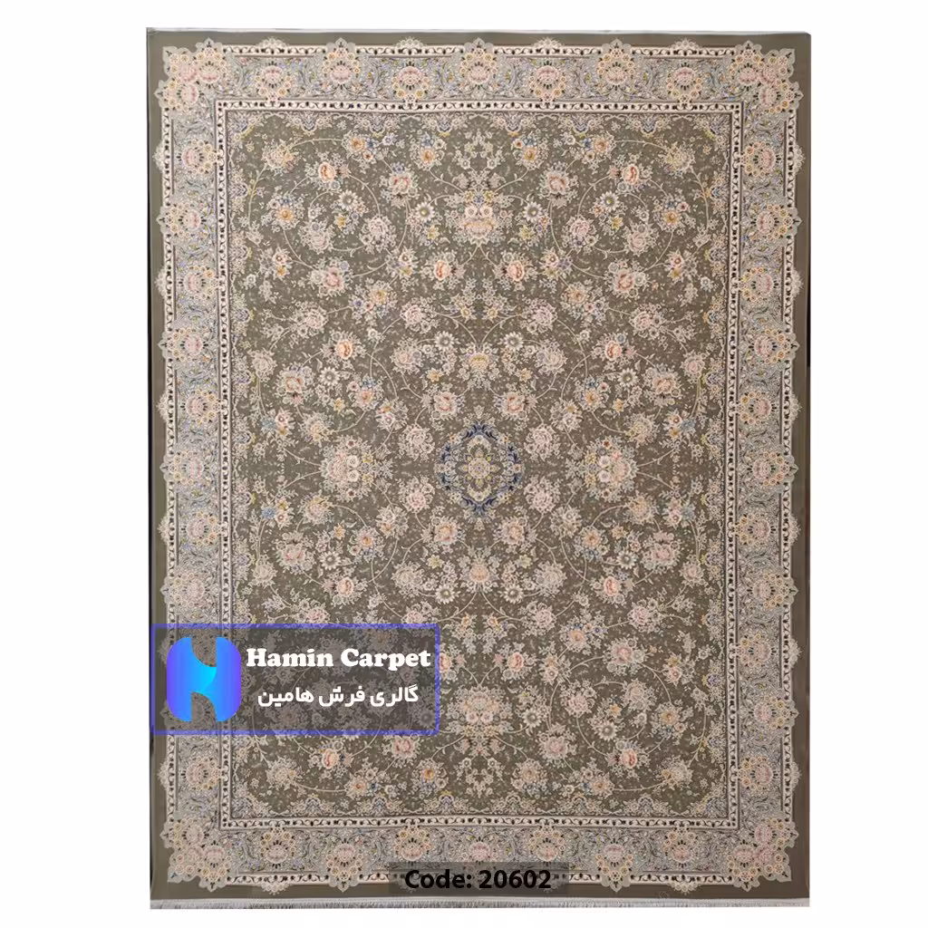 فرش 4 متری 1200 شانه تراکم 3600  نخ اکلریک گل برجسته کد AR20602