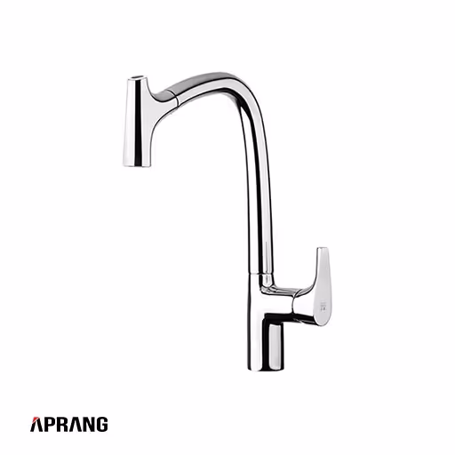 شیر آشپزخانه کی دبلیو سی مدل کرو پول اوت – Curve Pull Out - طلایی براق