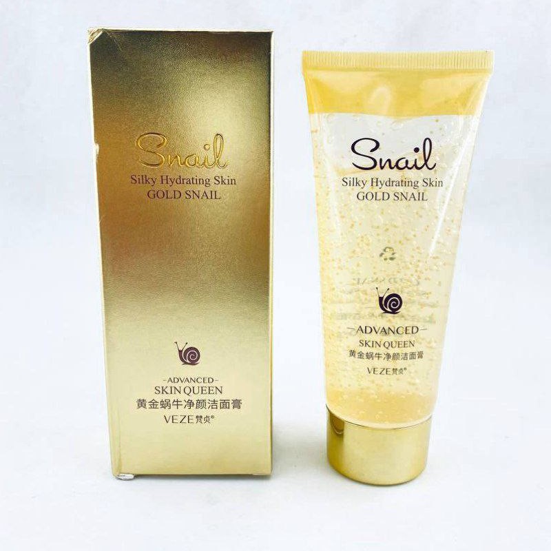 ژل شستشوی صورت فوم  طلا و حلزون وزه  آبرسان پوست هیدراته روشن کننده تمیز کننده فوقالعاده تنظیم چربی مرطوب کننده 