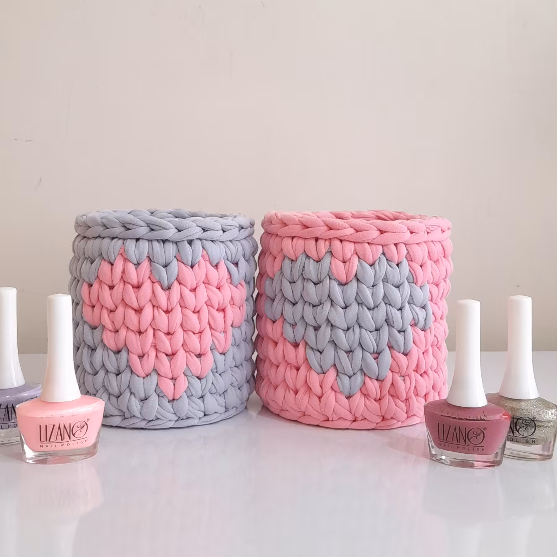 سبد تریکو طرح قلبی