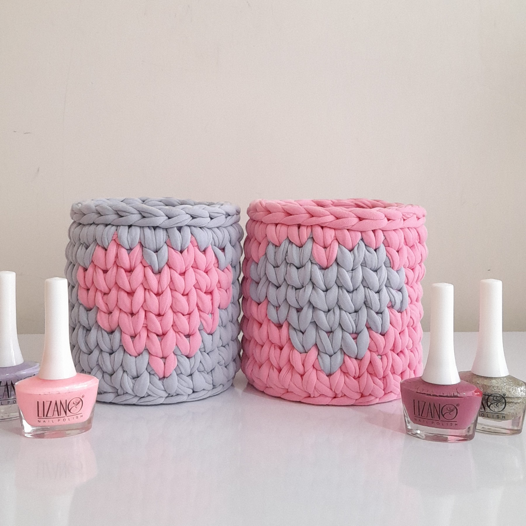 سبد تریکو طرح قلبی