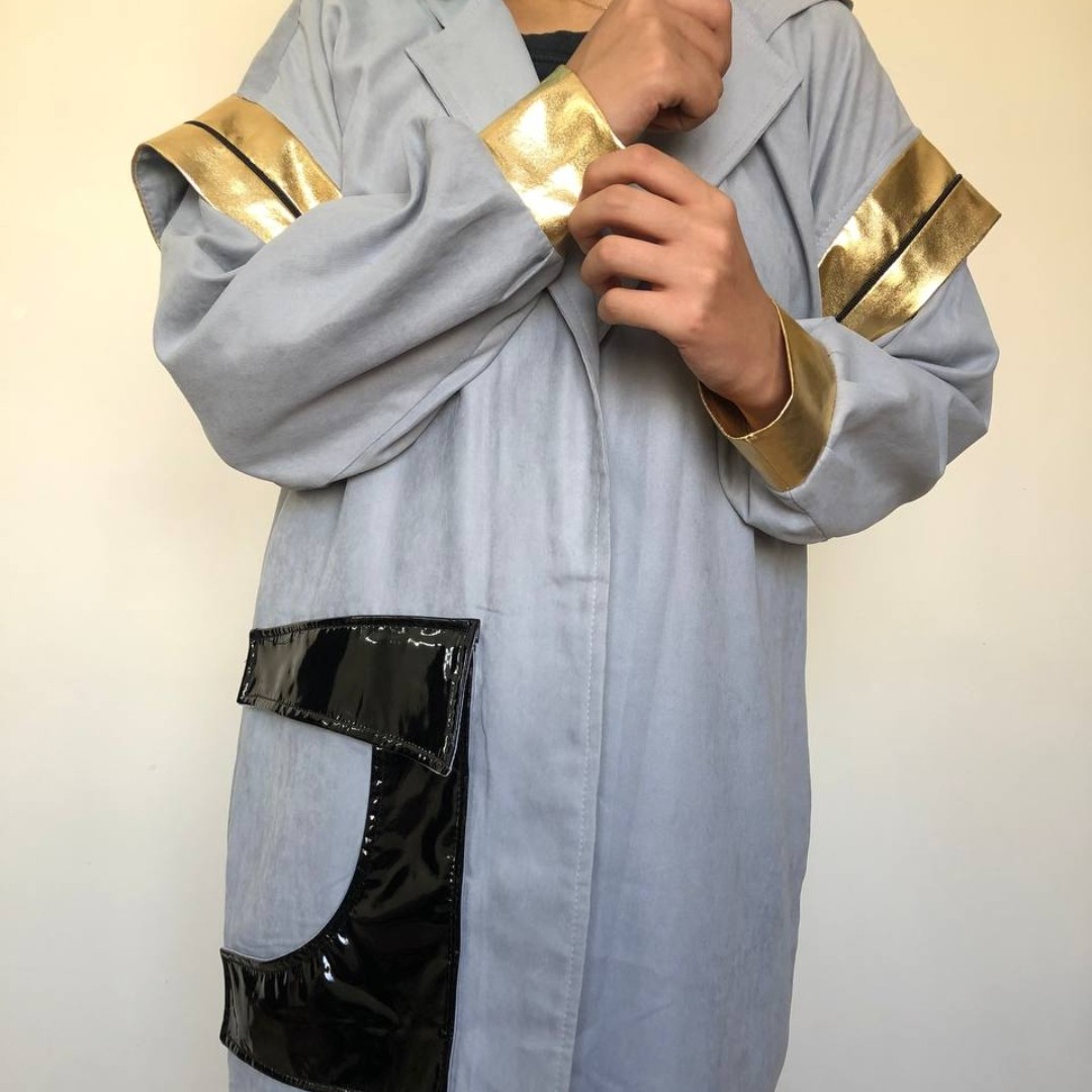 مانتو جیب چرمی