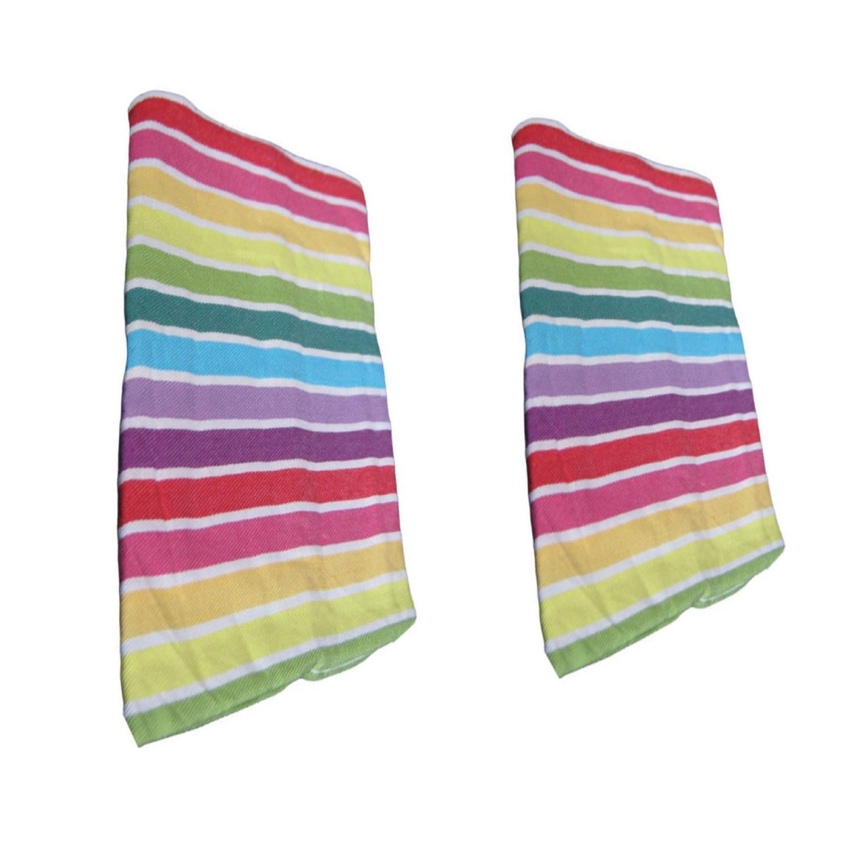 پک دو عددی دستمال تنظیف چند منظوره رنگین کمانی