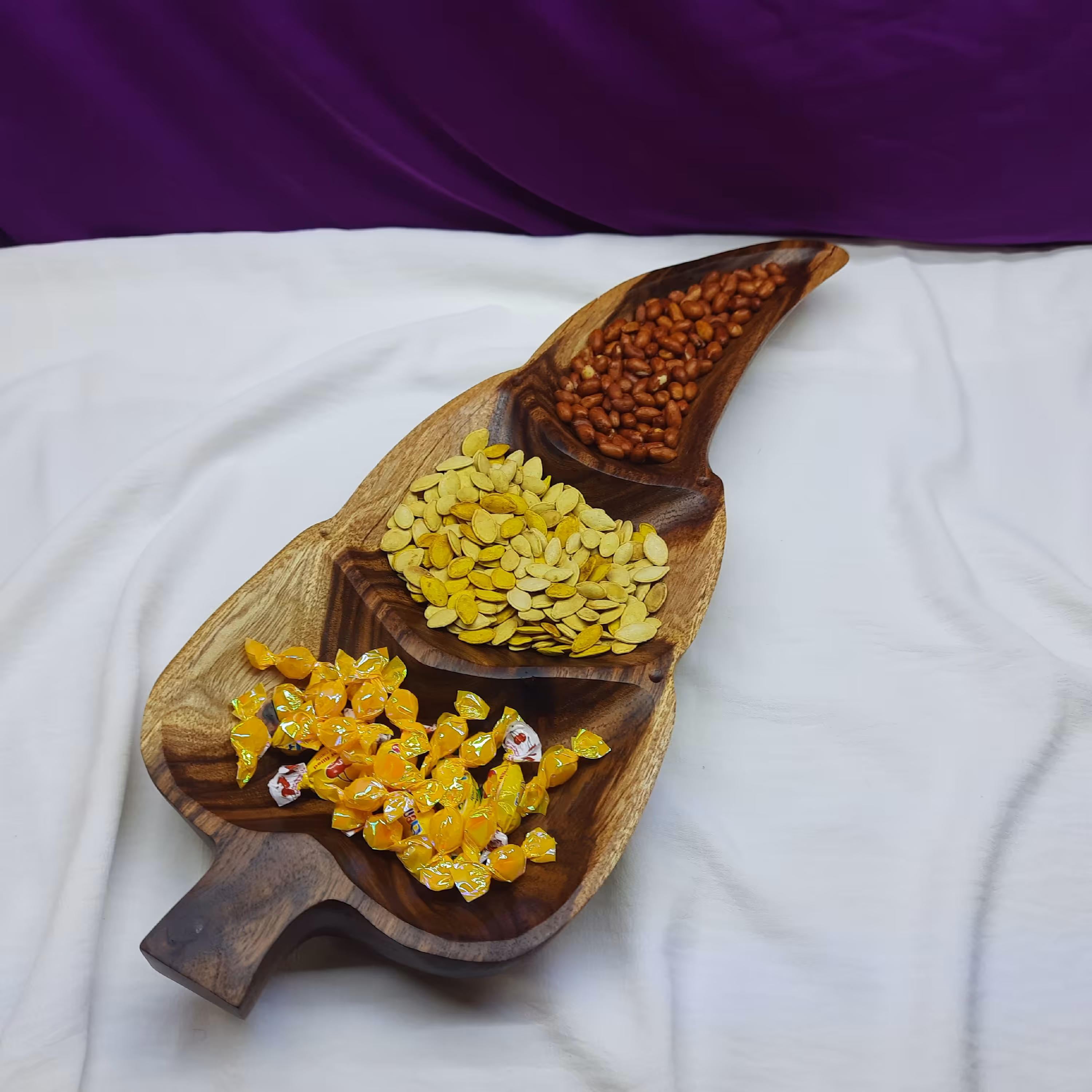 اردوخوری طرح برگ چوب آکاسیا (اقاقیا)مناسب انواع تنقلات شکلات و....