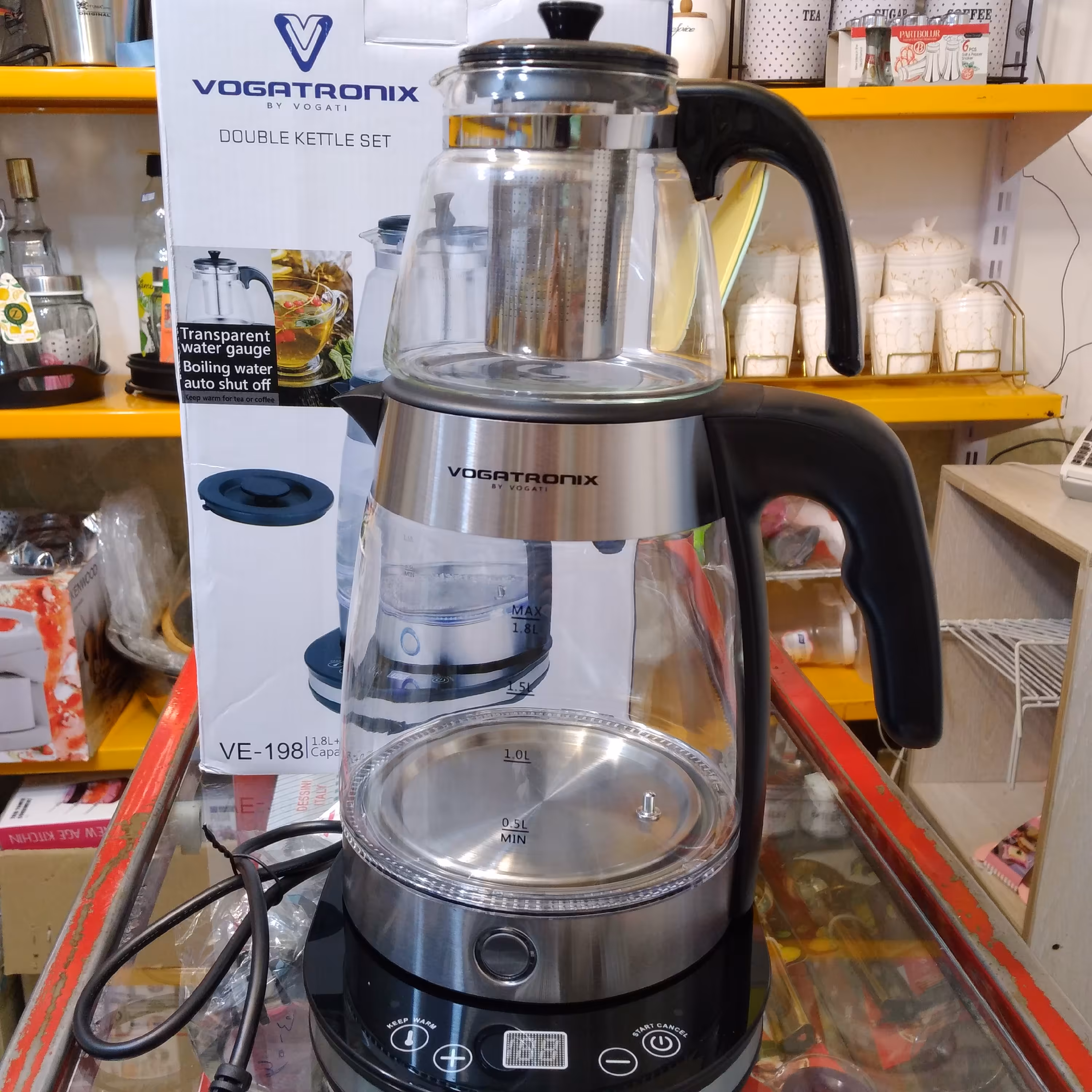 چای ساز  روهمی  وگاترونیکس تحت لیسانس ایتالیا شیشه ای مدل VE-198 