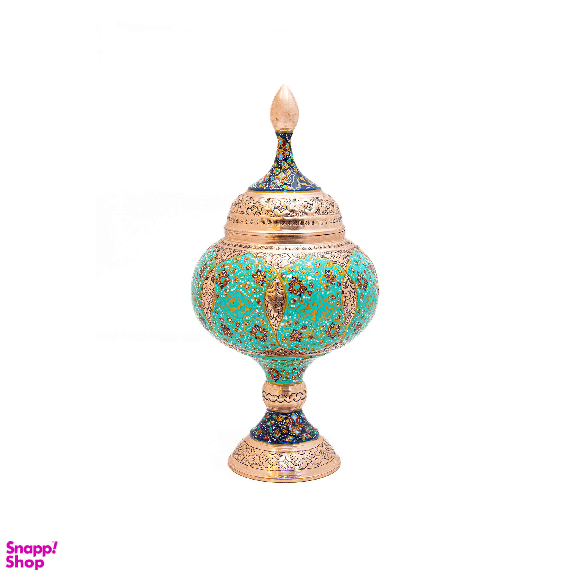 شکلات خوری مسی قلم زنی نقاشی طرح تذهیب کد 6969