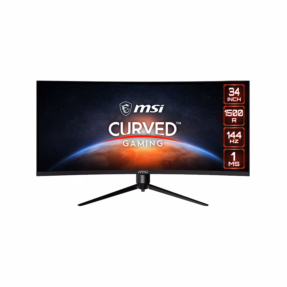 مانیتور منحنی گیمینگ 34 اینچ ام اس آی مدل اپتیکس MAG342CQR
