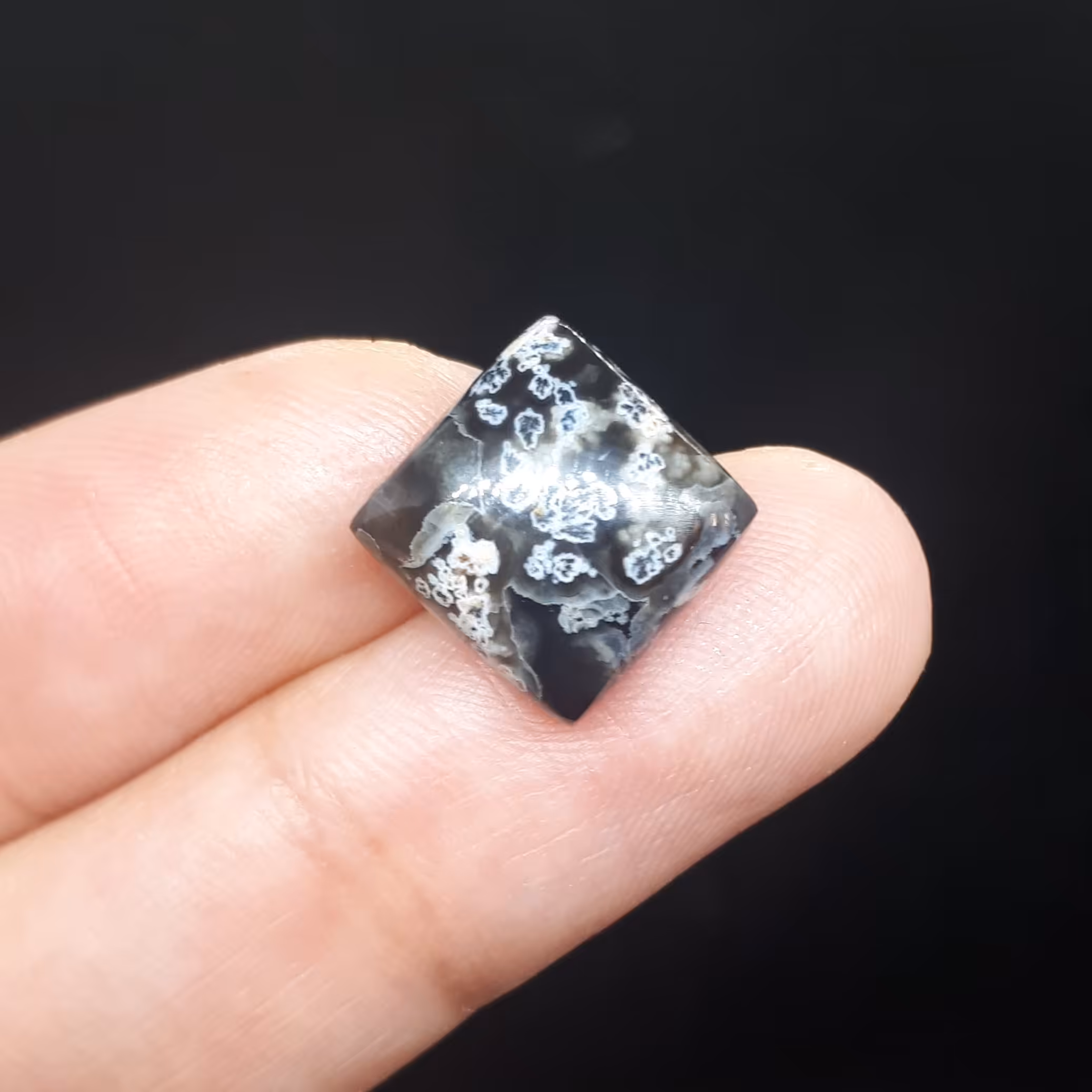 سنگ نگین عقیق شجر مشکی سایز کوچک