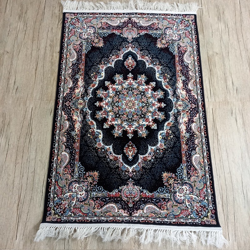 فرش  یک در یک و نیم نیلی سرمه ای 700 شانه پس کرایه 