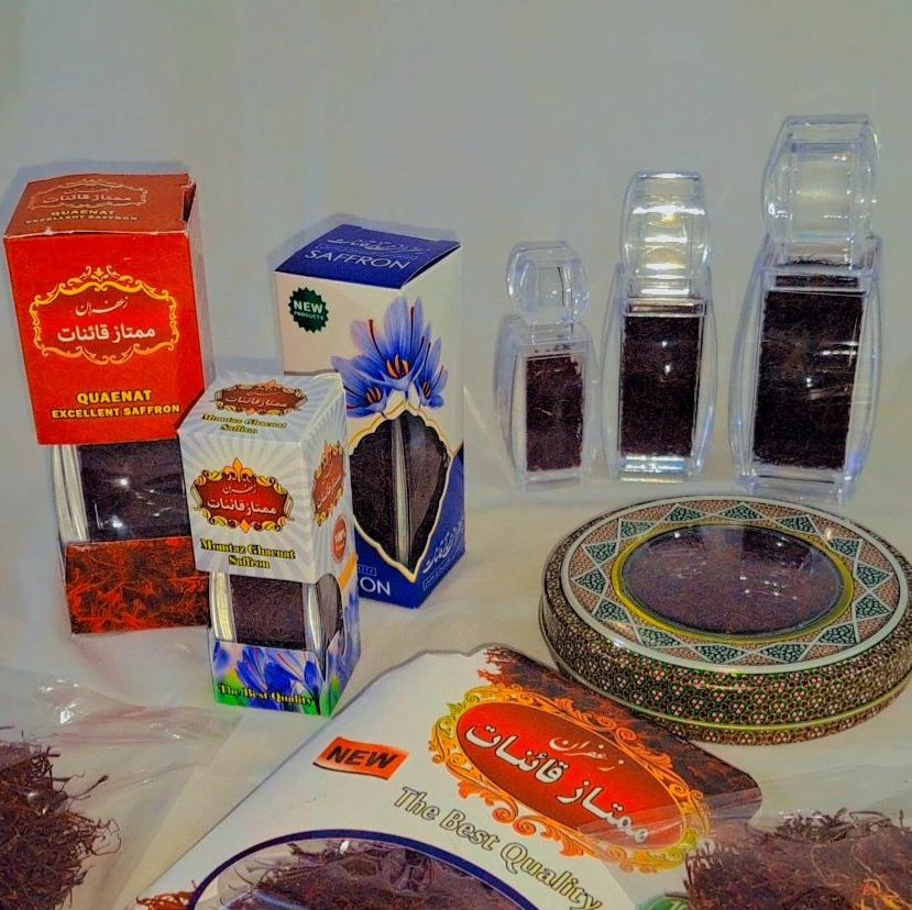 زعفران سرگل ممتاز سوغات قائنات دو گرمی در بسته بندی لوکس کریستالی