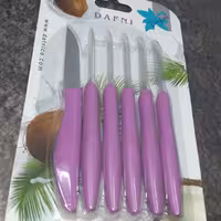 کارد میوه رنگی دافنی 6عددی دسته پلاستیکی بسیارتیز مخصوص پذیرایی