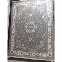 فرش ماشینی 1500 شانه گل برجسته اصل تراکم 4500 طرح اصفهان زمینه طوسی 12 متری جنس اکرولیک