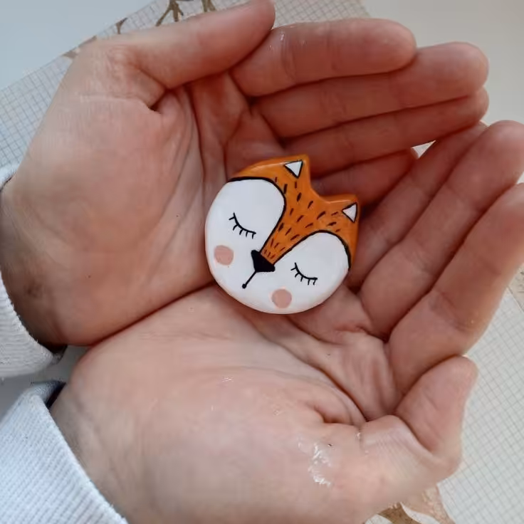 مگنت سفالی فانتزی🐱