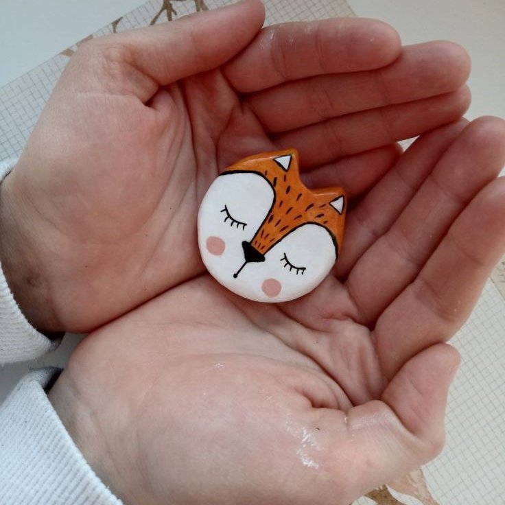 مگنت سفالی فانتزی🐱