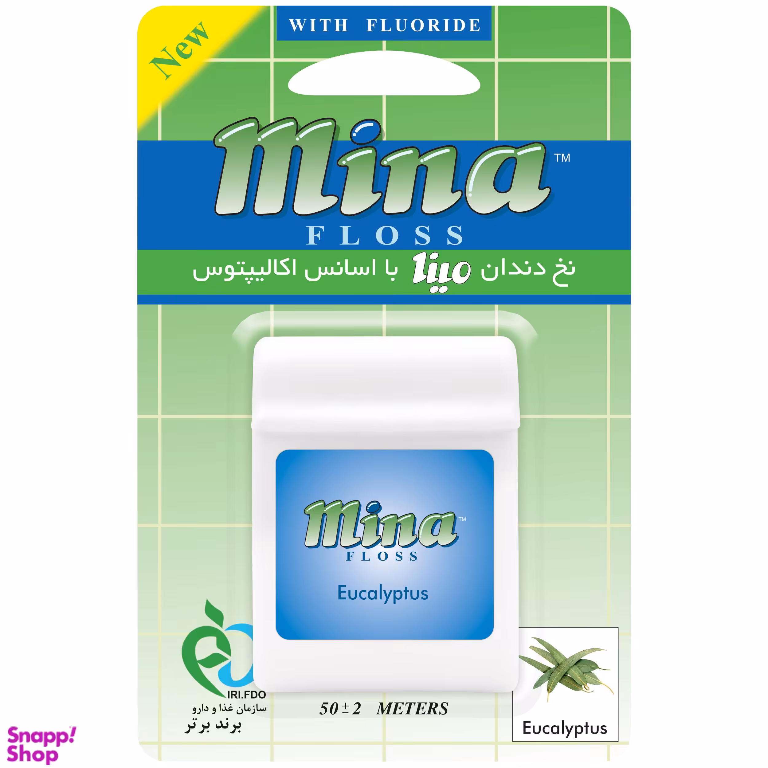 نخ دندان مینا (Mina) مدل Eucalyptus طول 50 متر