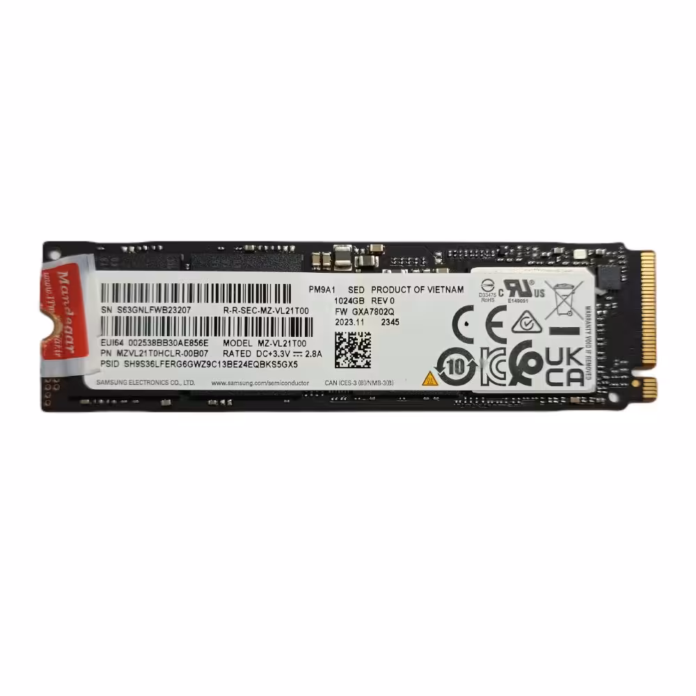 اس اس دی اینترنال سامسونگ M.2 2280 NVMe مدل PM9A1 ظرفیت 1 ترابایت