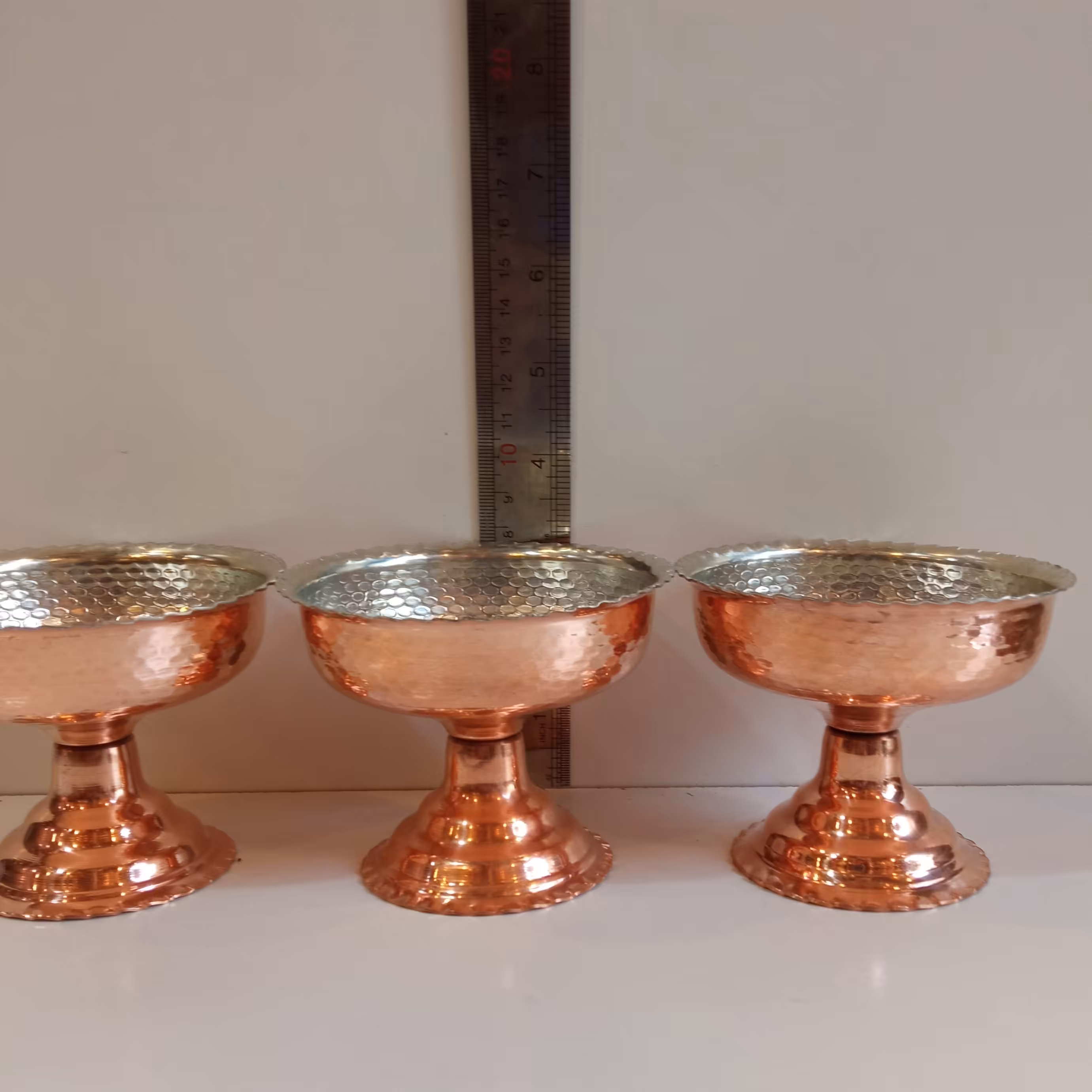 پیاله پایه دار مسی بسته 6تایی کد330 -k101