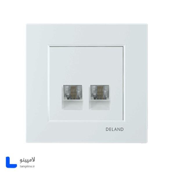 پریز تلفن دو خط دلند مدل آسا